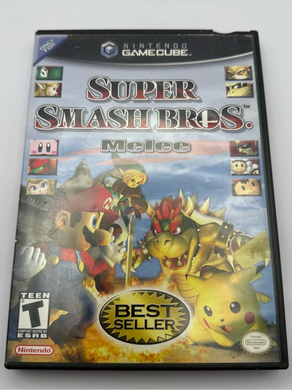 Super Smash Bros. Melee (Nintendo GameCube) Case + Disc No Manual - Tested